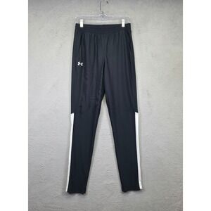 Under Armour Track Pants Mens M Black Tapered Fitted Athleisure Performance Gym